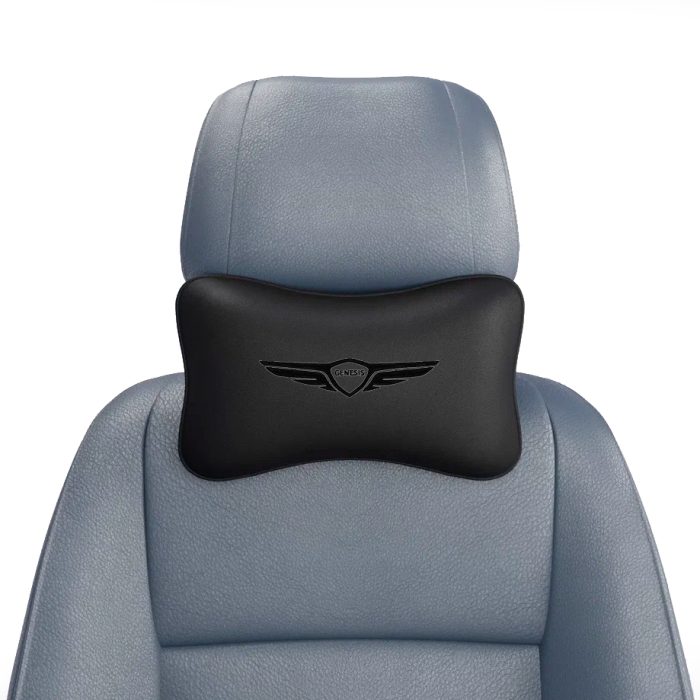 Подушки под шею Подушка под шею черная с вышивкой Genesis